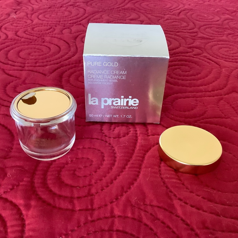 Empty  —-La Prairie EMPTY Pure Gold Radiance Cream Replenishment Vessel with Box
